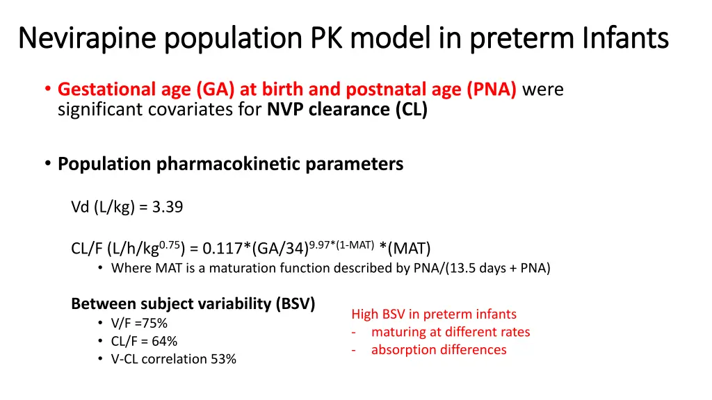 nevirapine population pk model in preterm infants