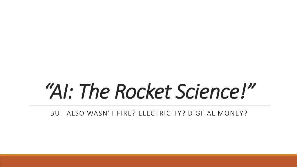 ai the rocket science ai the rocket science