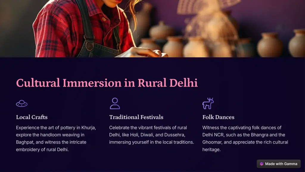 cultural immersion in rural delhi