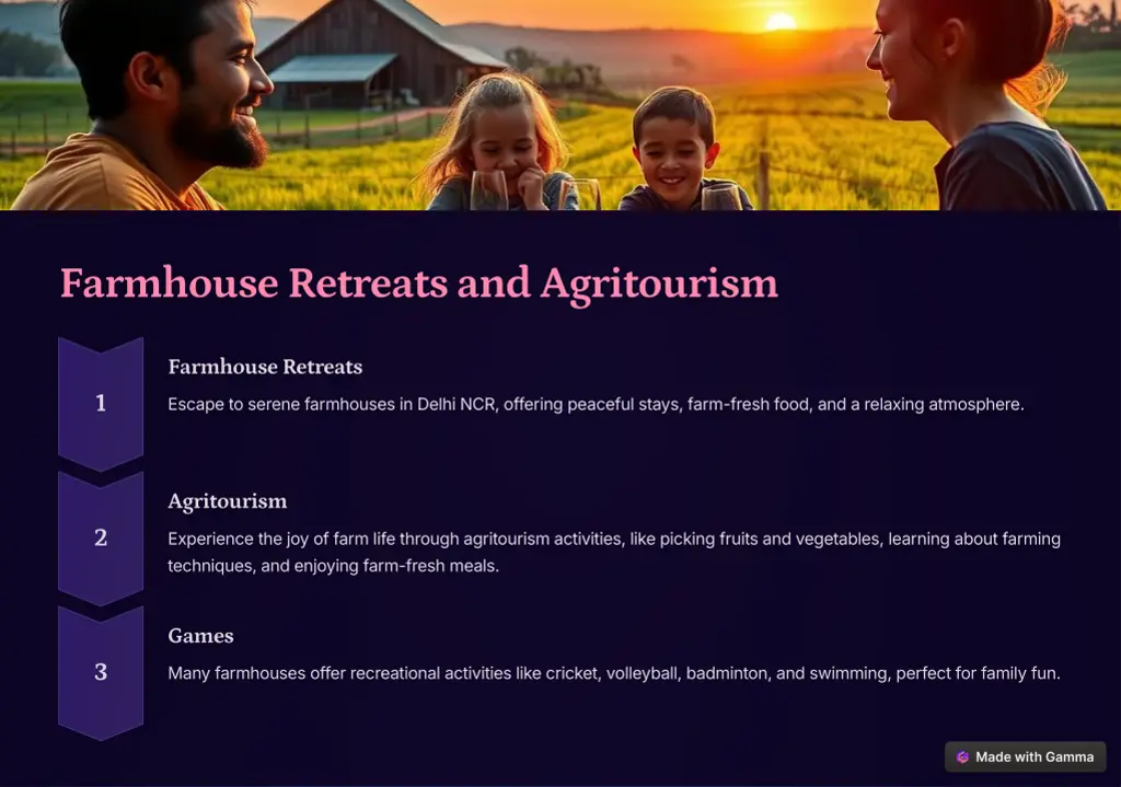 farmhouse retreats and agritourism