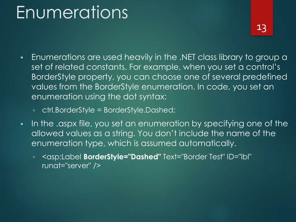 enumerations