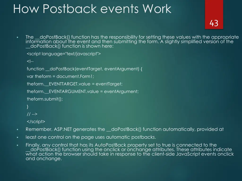 how postback events work 1