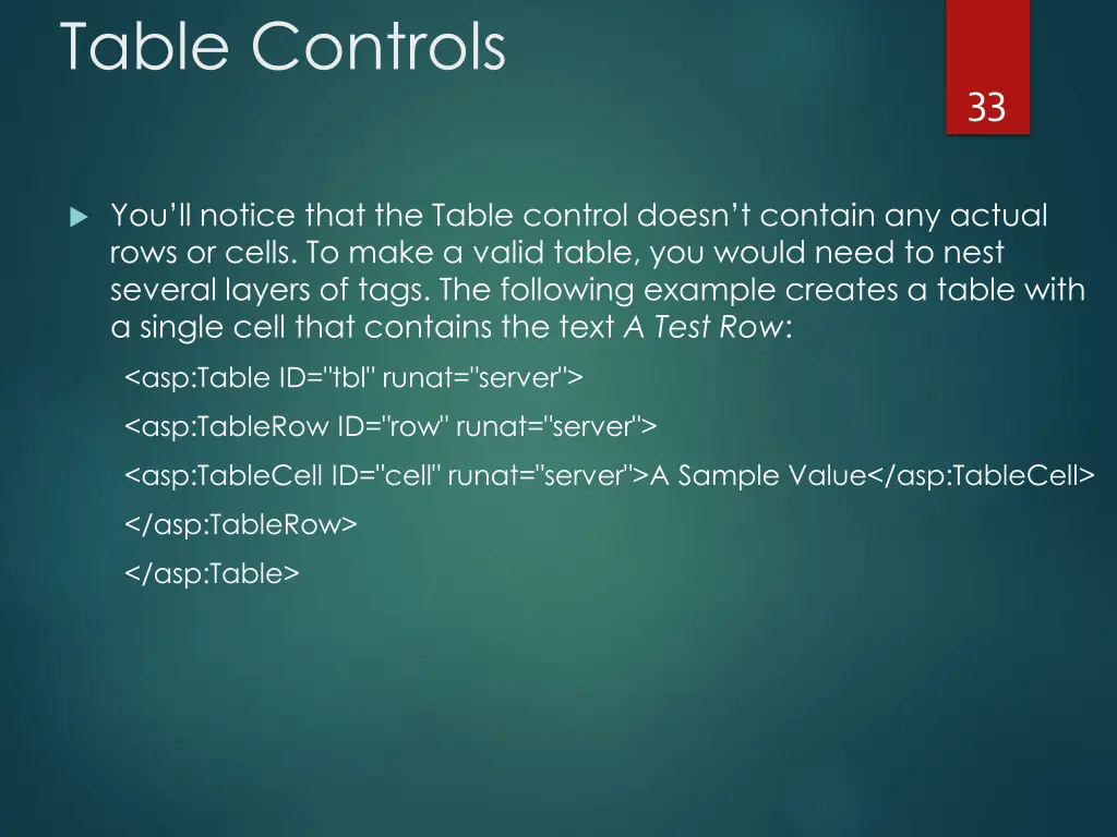 table controls 1