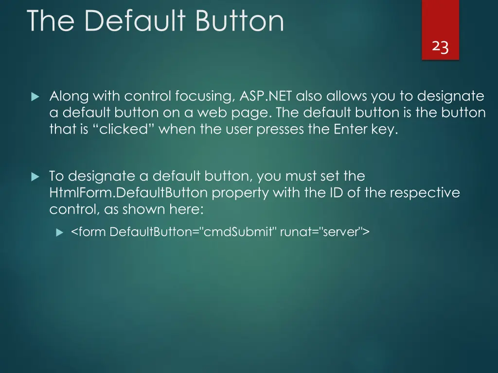 the default button