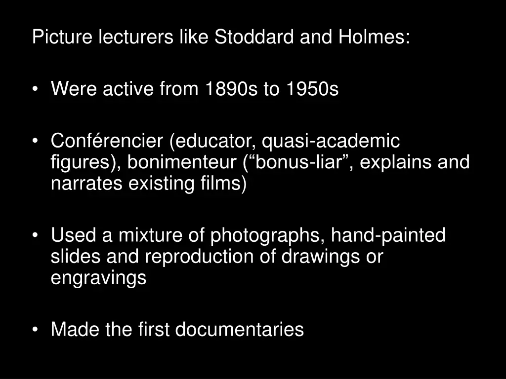 picture lecturers like stoddard and holmes