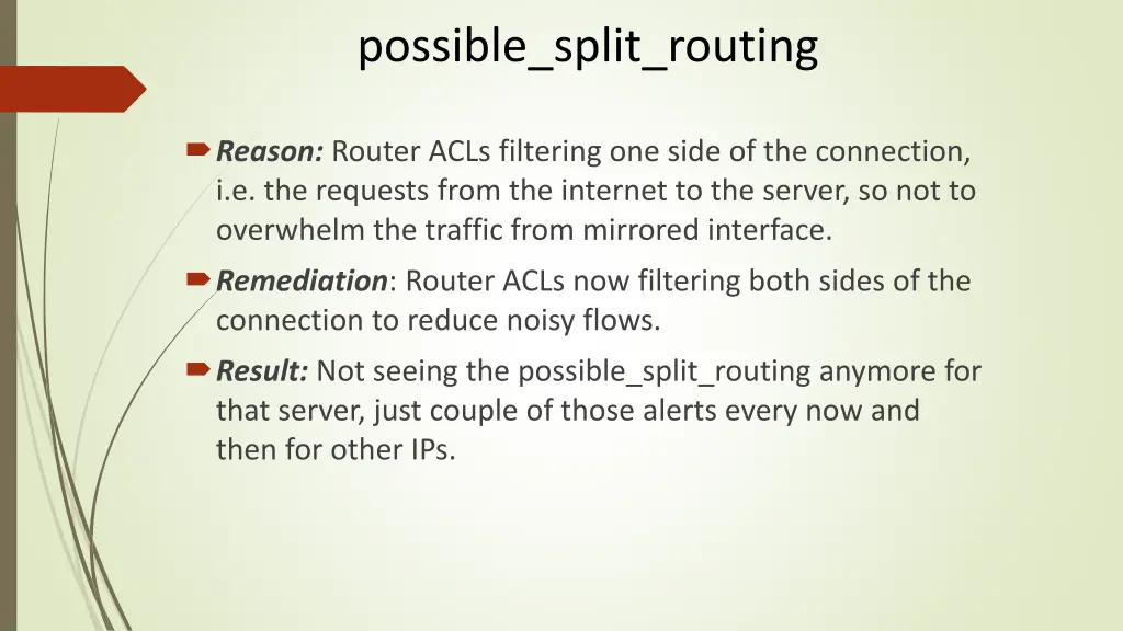 possible split routing 1