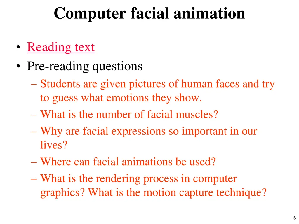 computer facial animation 3