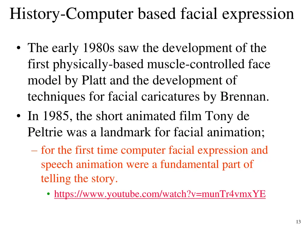 history computer based facial expression 1