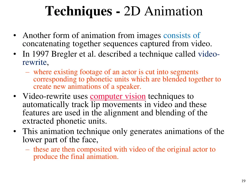 techniques 2d animation 2