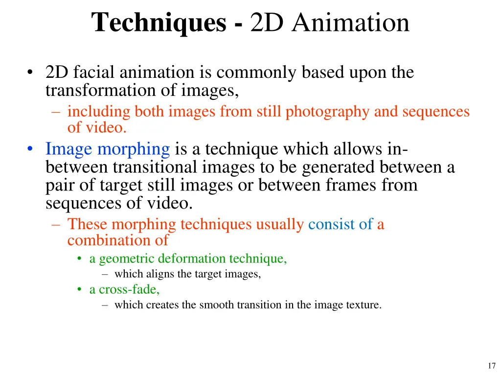 techniques 2d animation