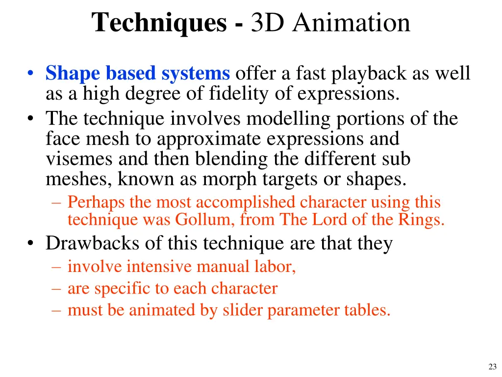 techniques 3d animation 3