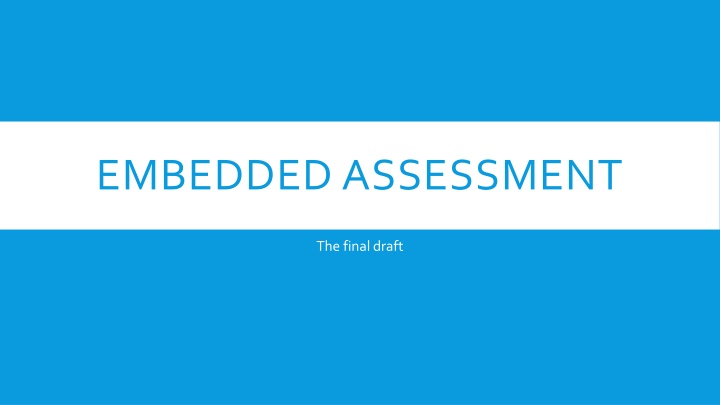 embedded assessment