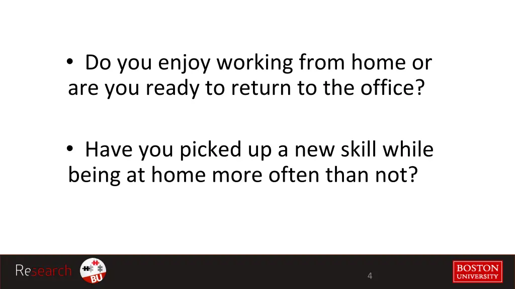 do you enjoy working from home or are you ready