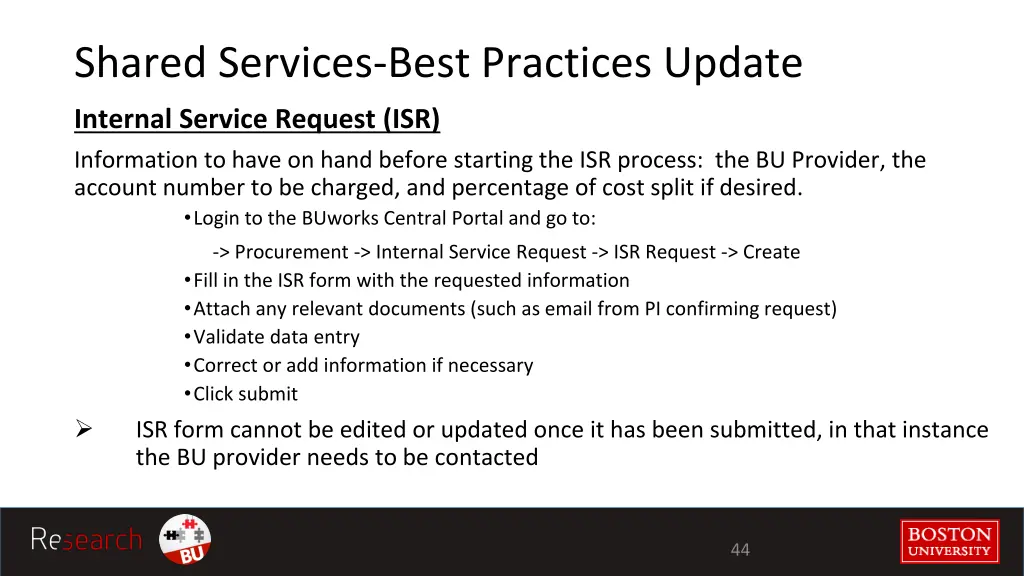 shared services best practices update 3