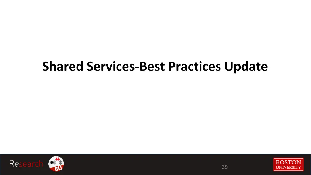 shared services best practices update