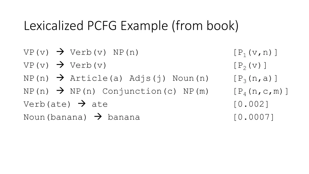 lexicalized pcfg example from book