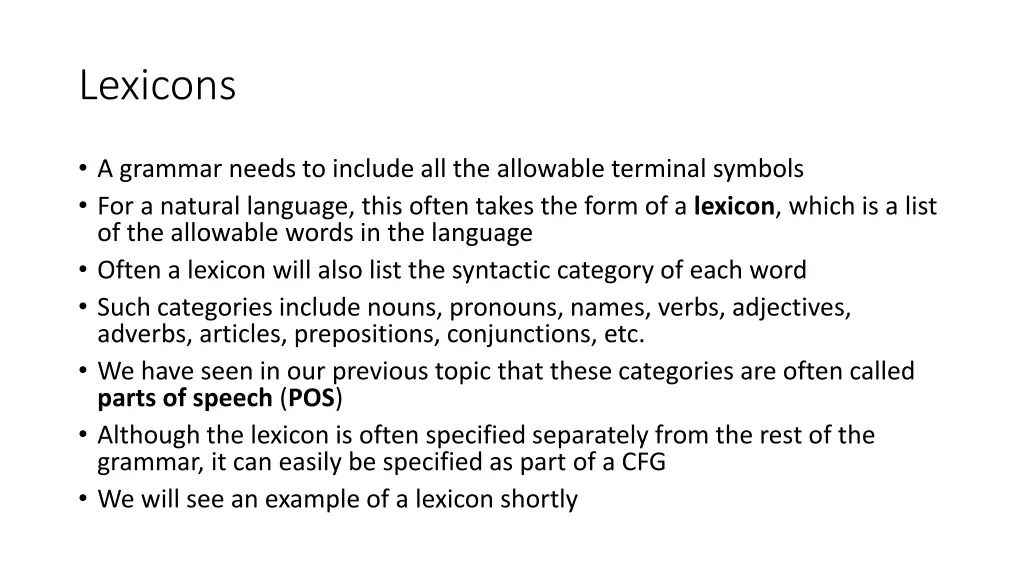 lexicons