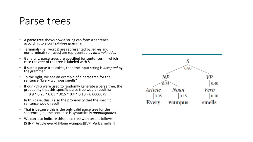 parse trees