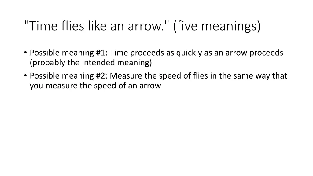 time flies like an arrow five meanings 1