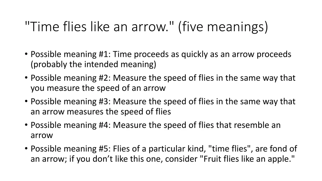 time flies like an arrow five meanings 5