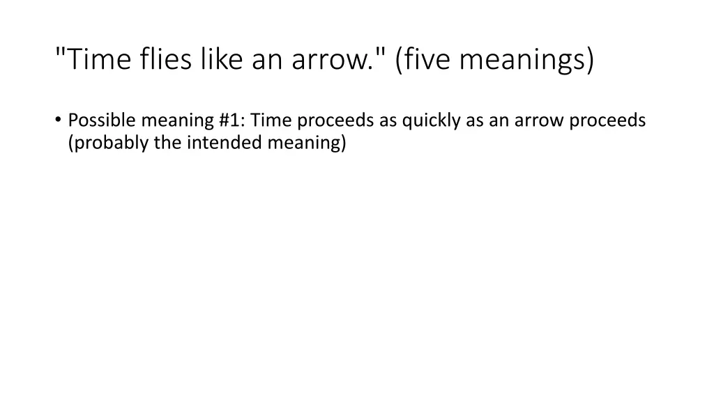 time flies like an arrow five meanings