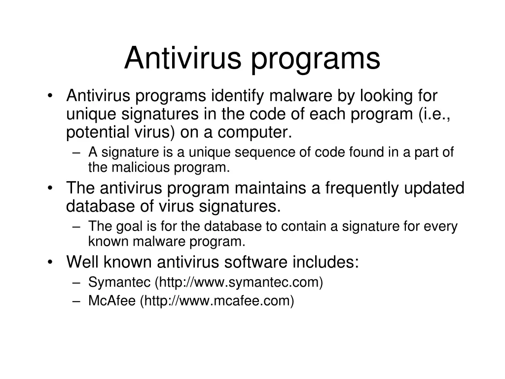 antivirus programs