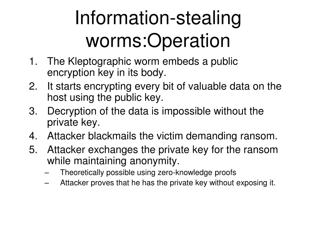 information stealing worms operation