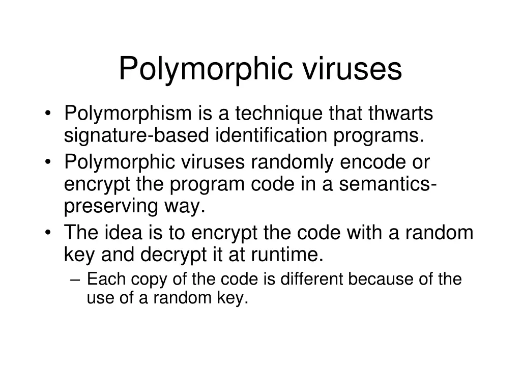 polymorphic viruses