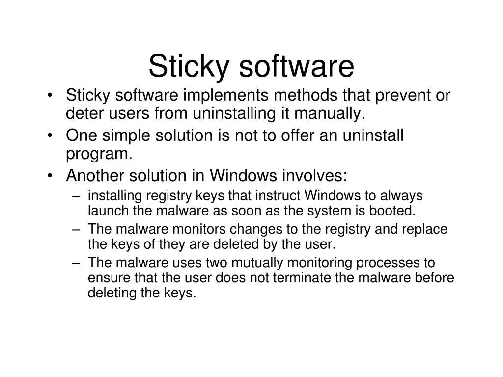 sticky software sticky software implements