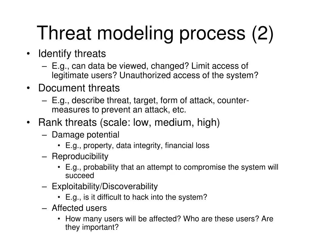 threat modeling process 2 identify threats