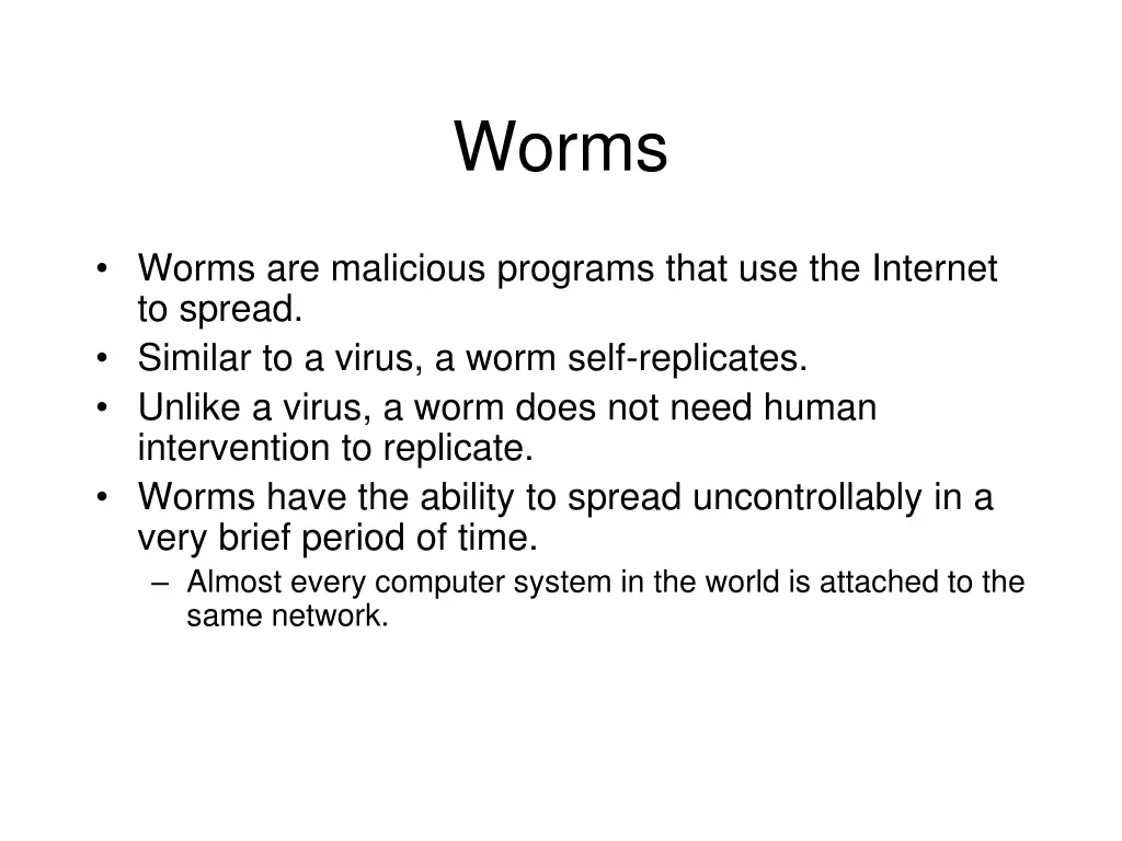 worms