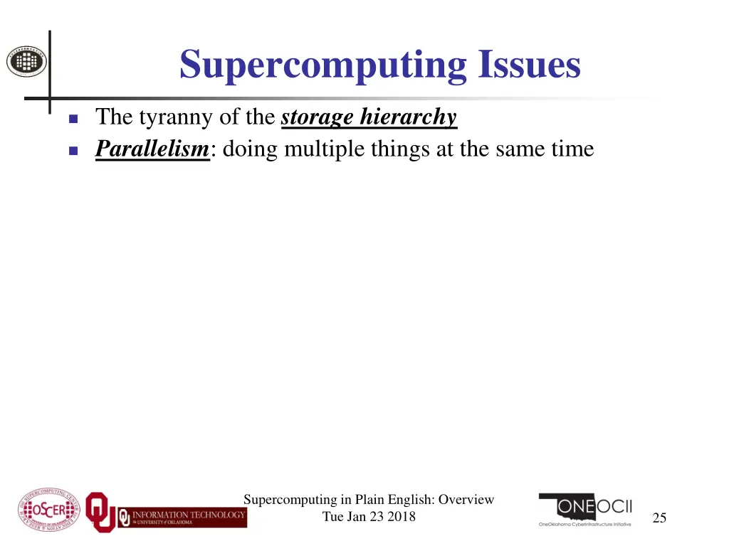 supercomputing issues