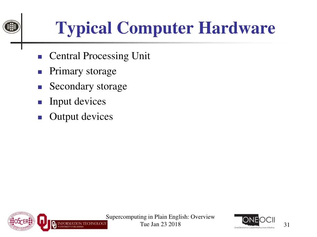 typical computer hardware