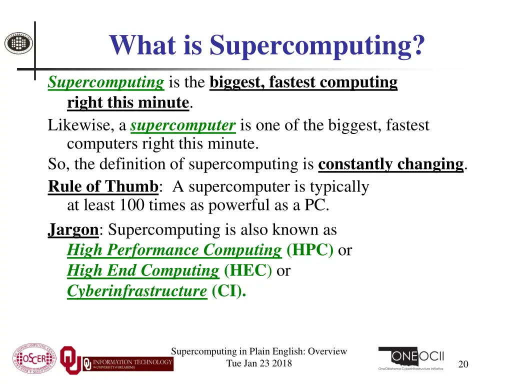 what is supercomputing