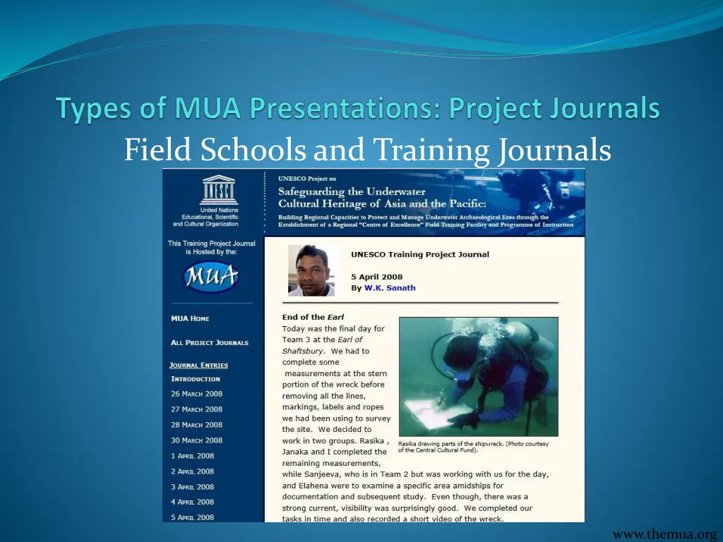 field schools and training journals