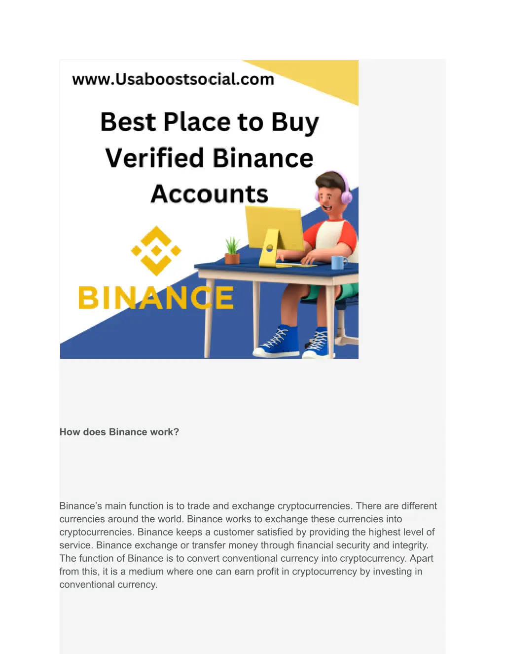 how does binance work