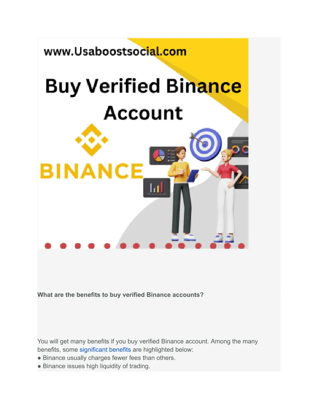 what are the benefits to buy verified binance