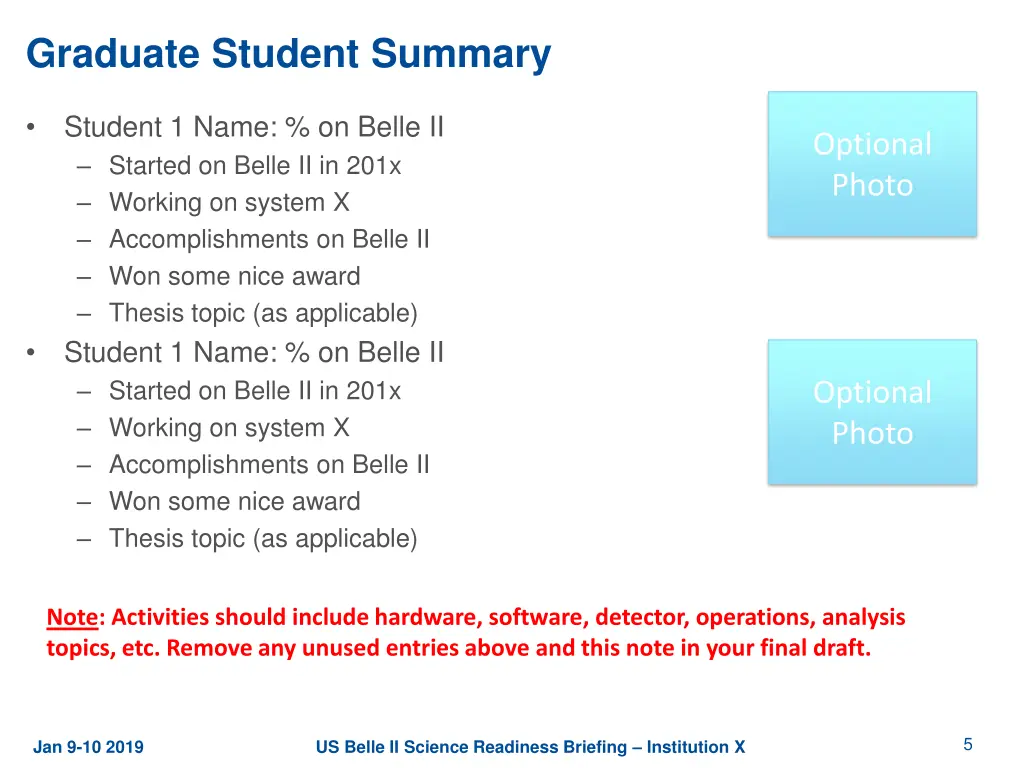 graduate student summary