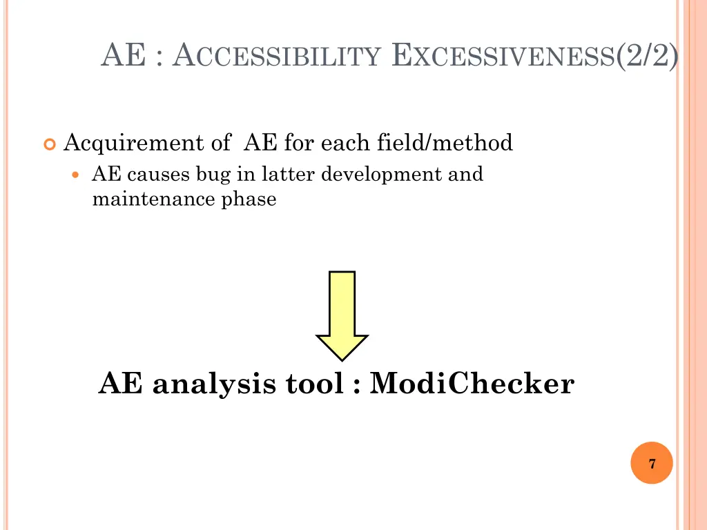 ae a ccessibility e xcessiveness 2 2