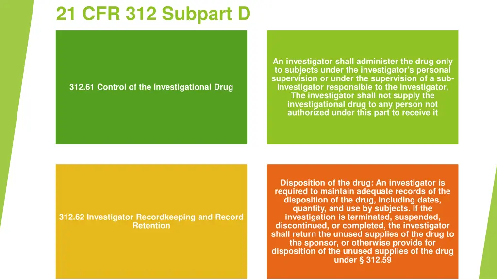 21 cfr 312 subpart d 1