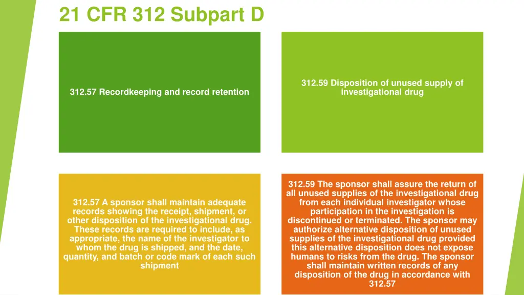 21 cfr 312 subpart d