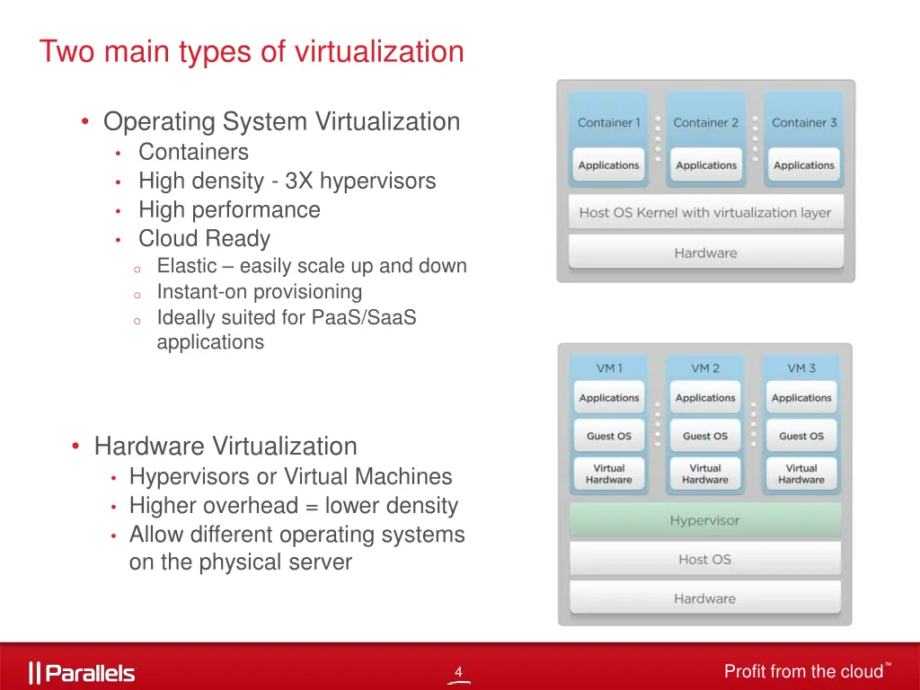 two main types of virtualization