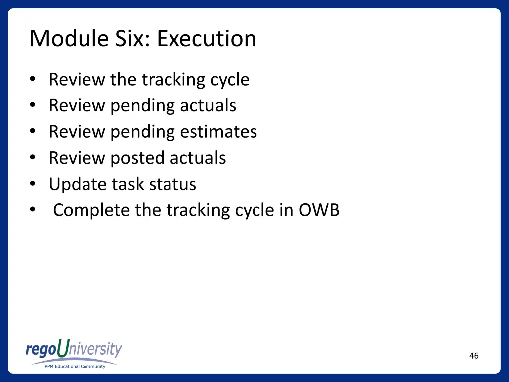 module six execution