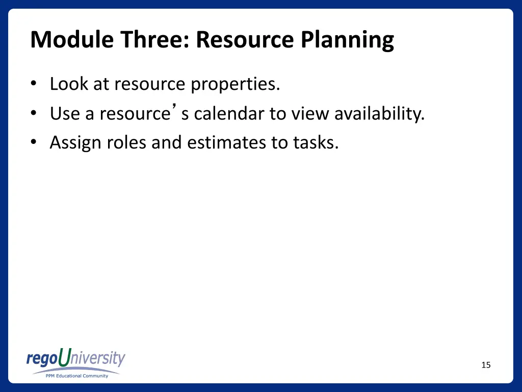 module three resource planning