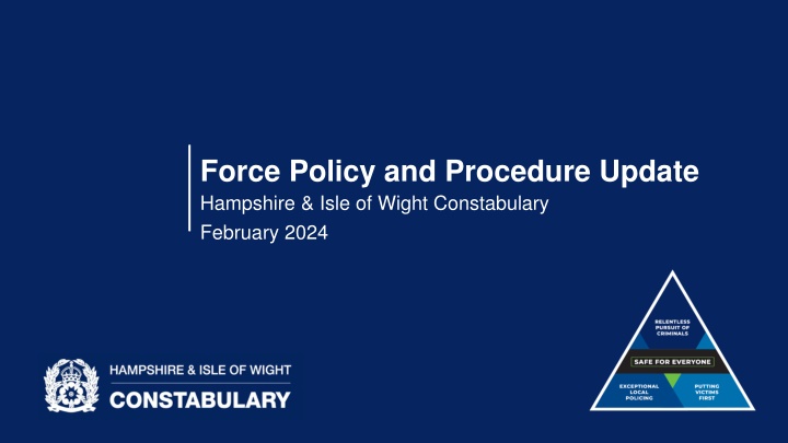 force policy and procedure update hampshire isle