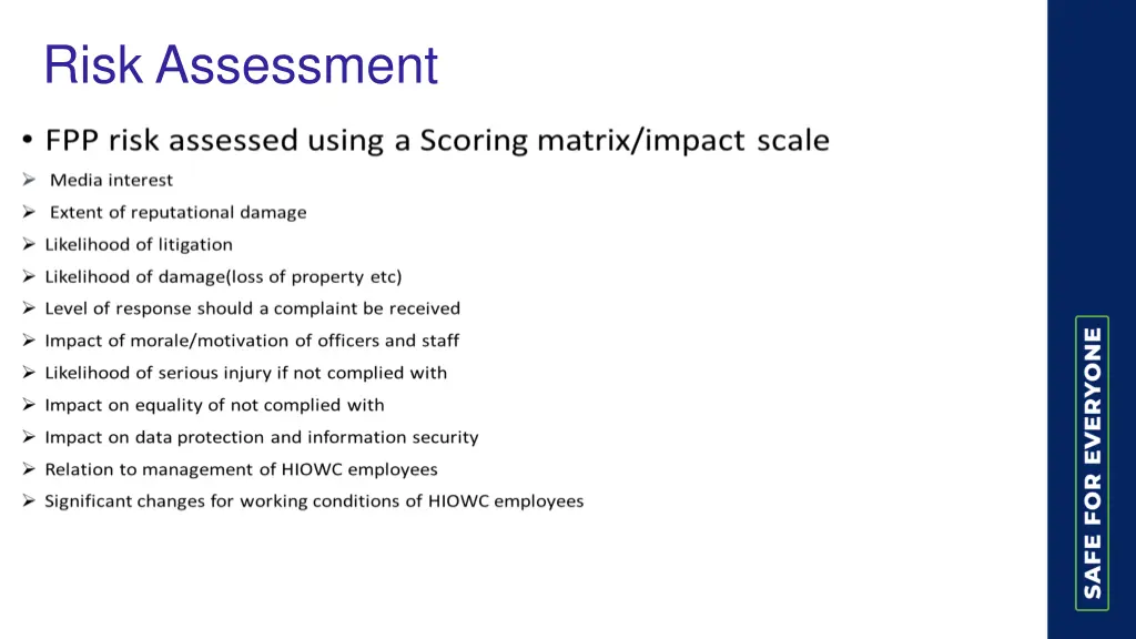 risk assessment