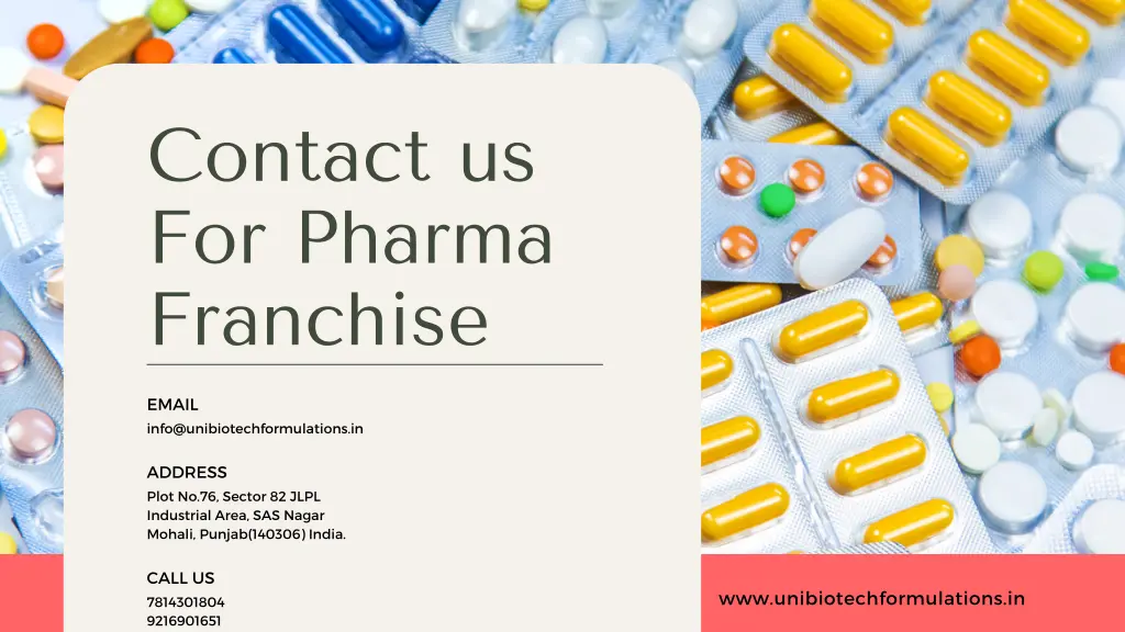 contact us for pharma franchise