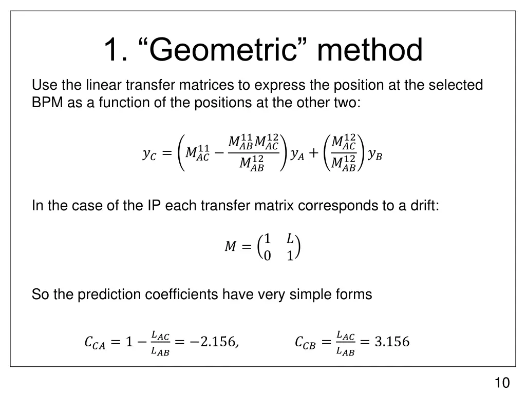 1 geometric method