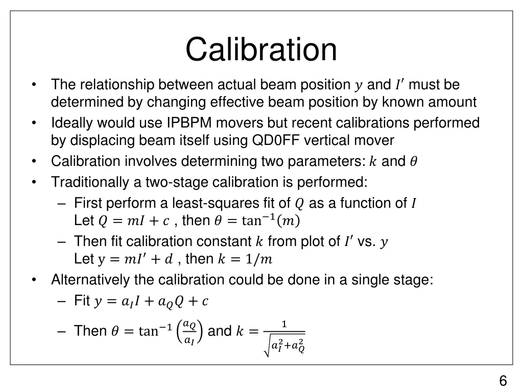 calibration