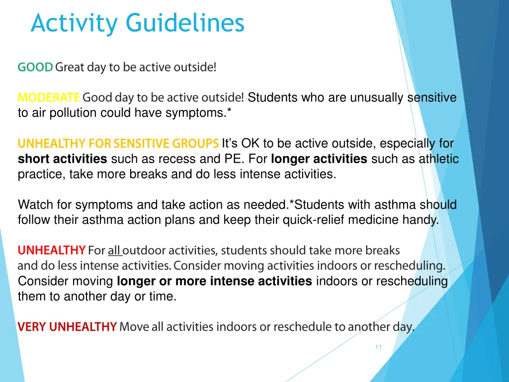 activity guidelines